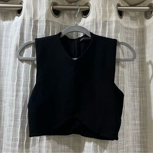 Black cropped top
